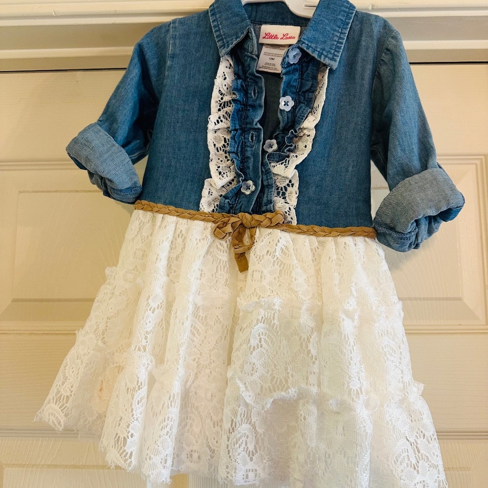 Denim and Lace Dress
